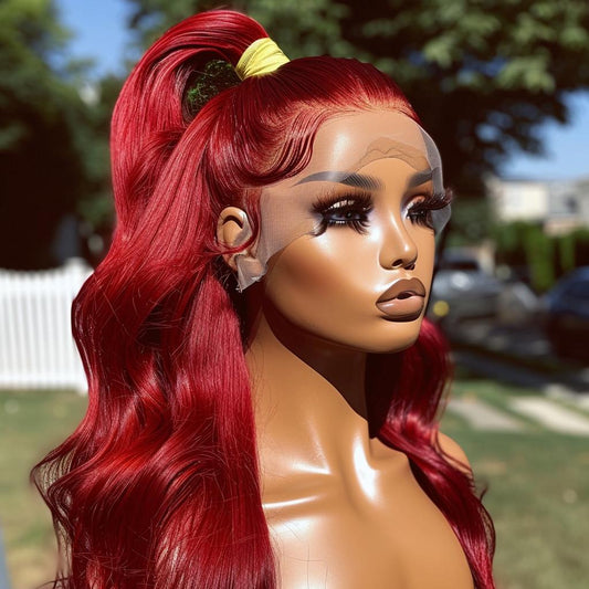 CLBBTYHAIR-Luxury "RED" HD Lace Body wave Wig