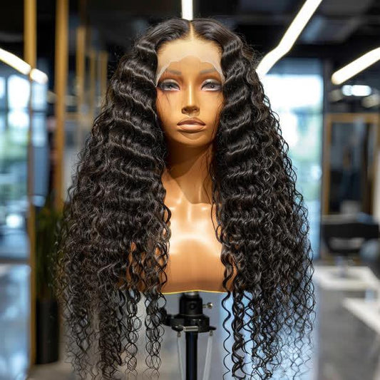 CLBBTHAIR-luxury HD Lace Tropical Deep Wave Wig  100% Human Hair